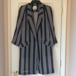 *NWOT* Striped Black and White Duster